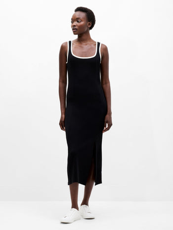 Square Neck Contrast Dress