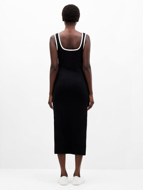 Square Neck Contrast Dress