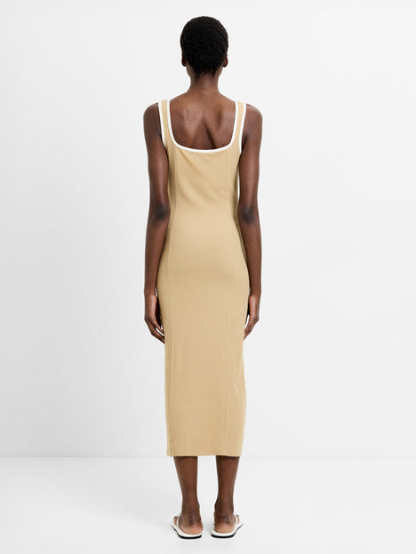 Square Neck Contrast Dress