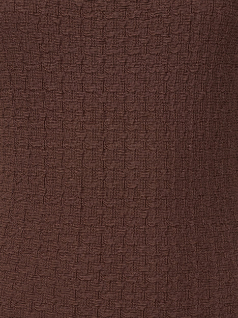 Textured Square Neck Midi Dress