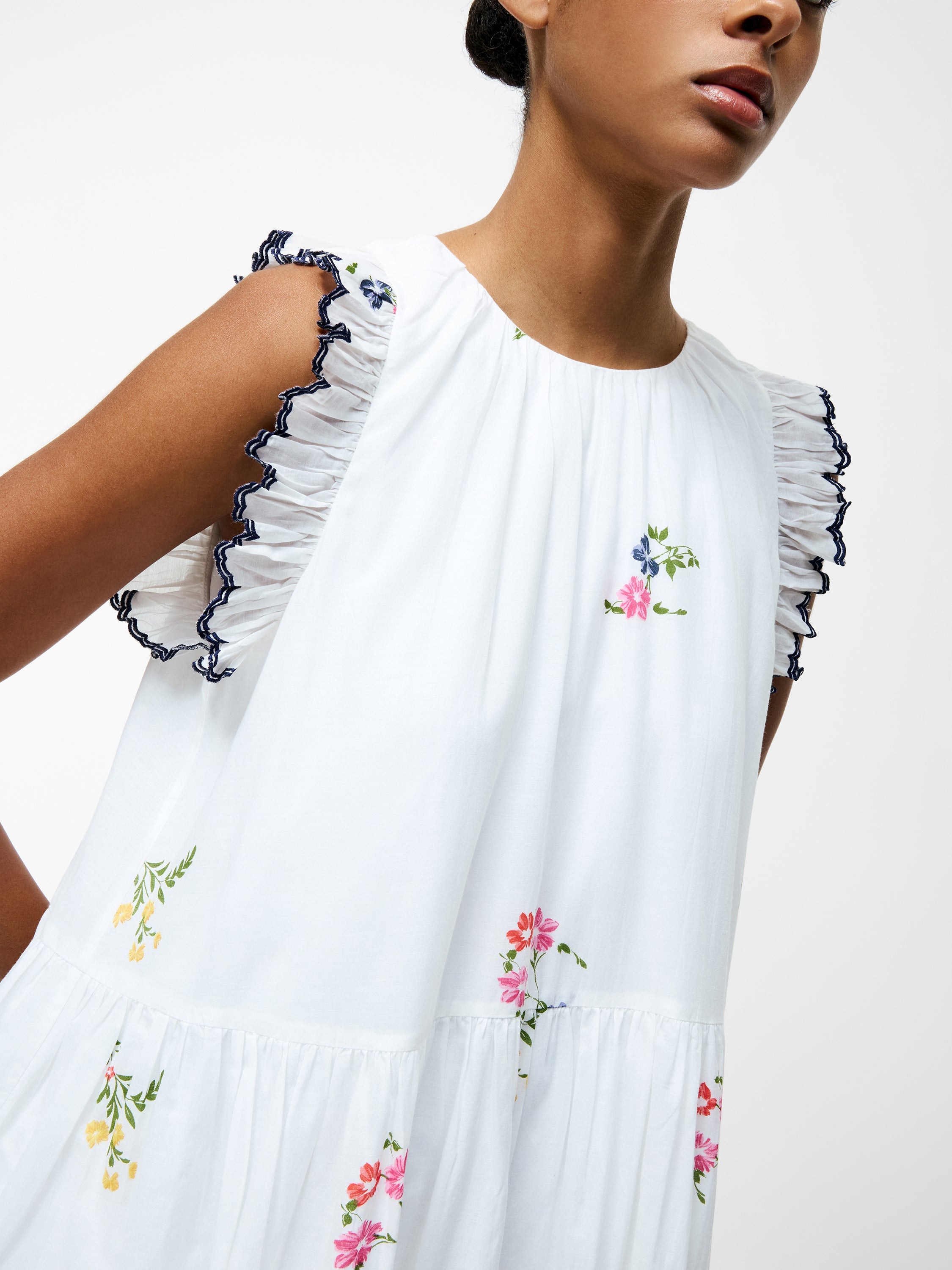Kirsty Holland Floral Tiered Mini Dress