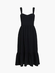 Sweetheart Textured Tie-Back Dress