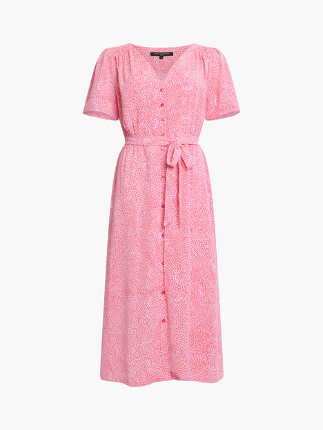 Bernice V-Neck Button-Through Midi Dress