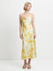 Oona Satin Sophie Fleur Cowl Neck Dress