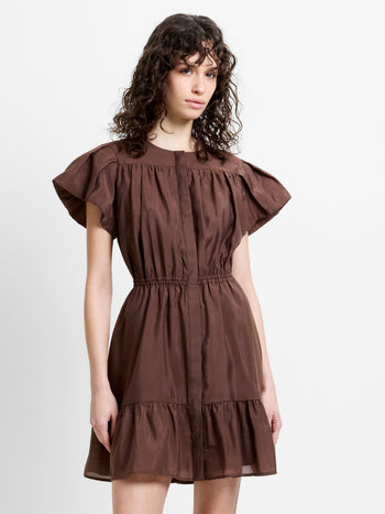 french connection brown dress French Connection 71PGD Emille Sequin Mini Dress SZ 2US Brown
