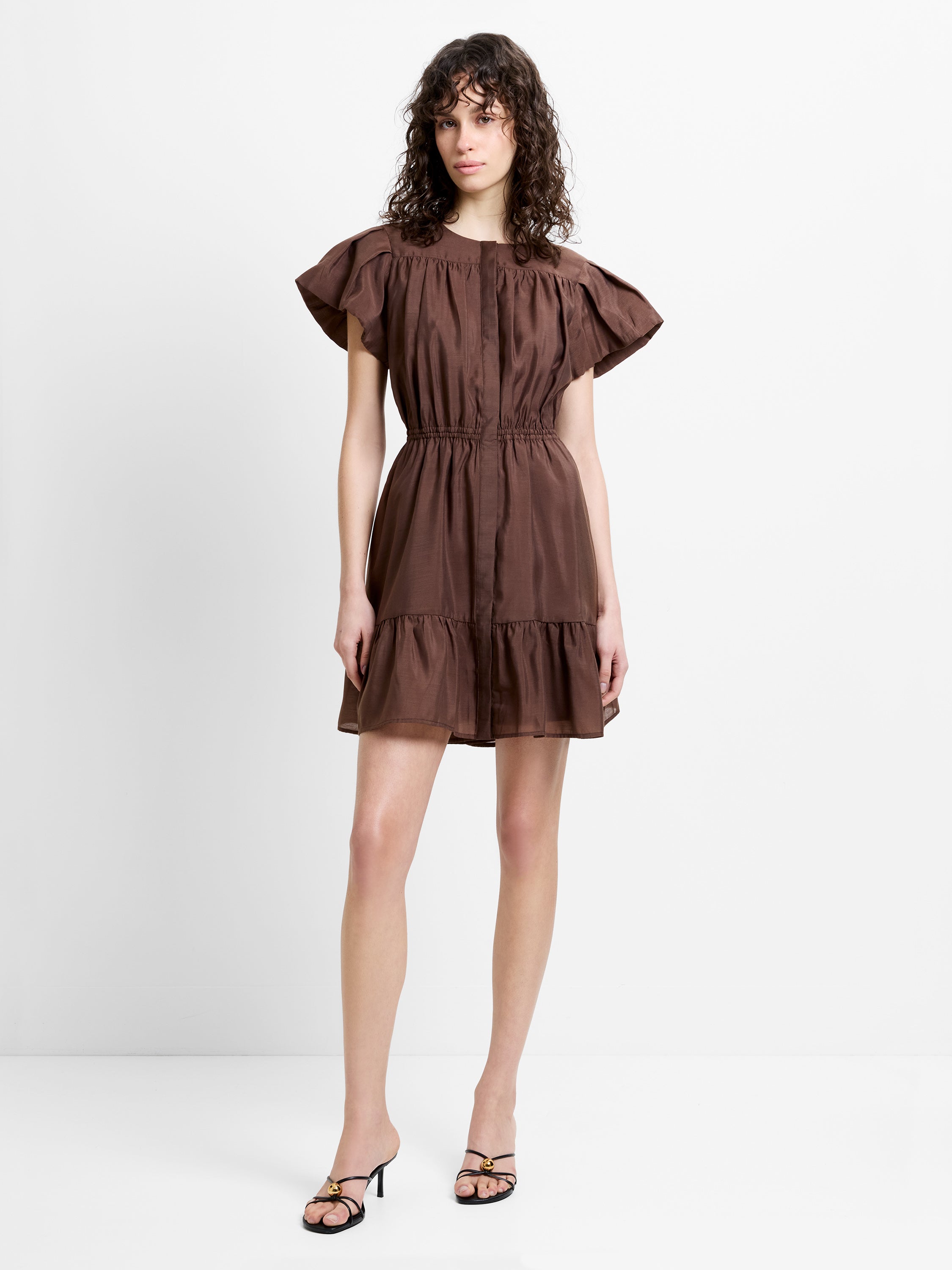 Holland Flutter Sleeve Mini Dress