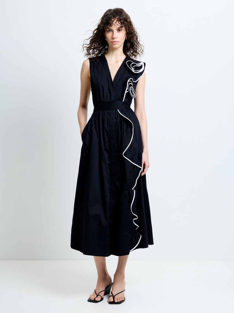 Alexis Poplin Sleeveless Corsage Dress