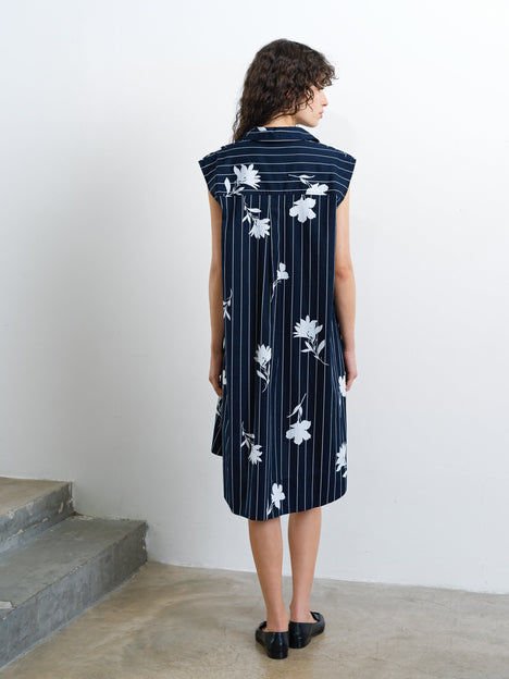 Cambria Cotton Sleeveless Drawstring Dress