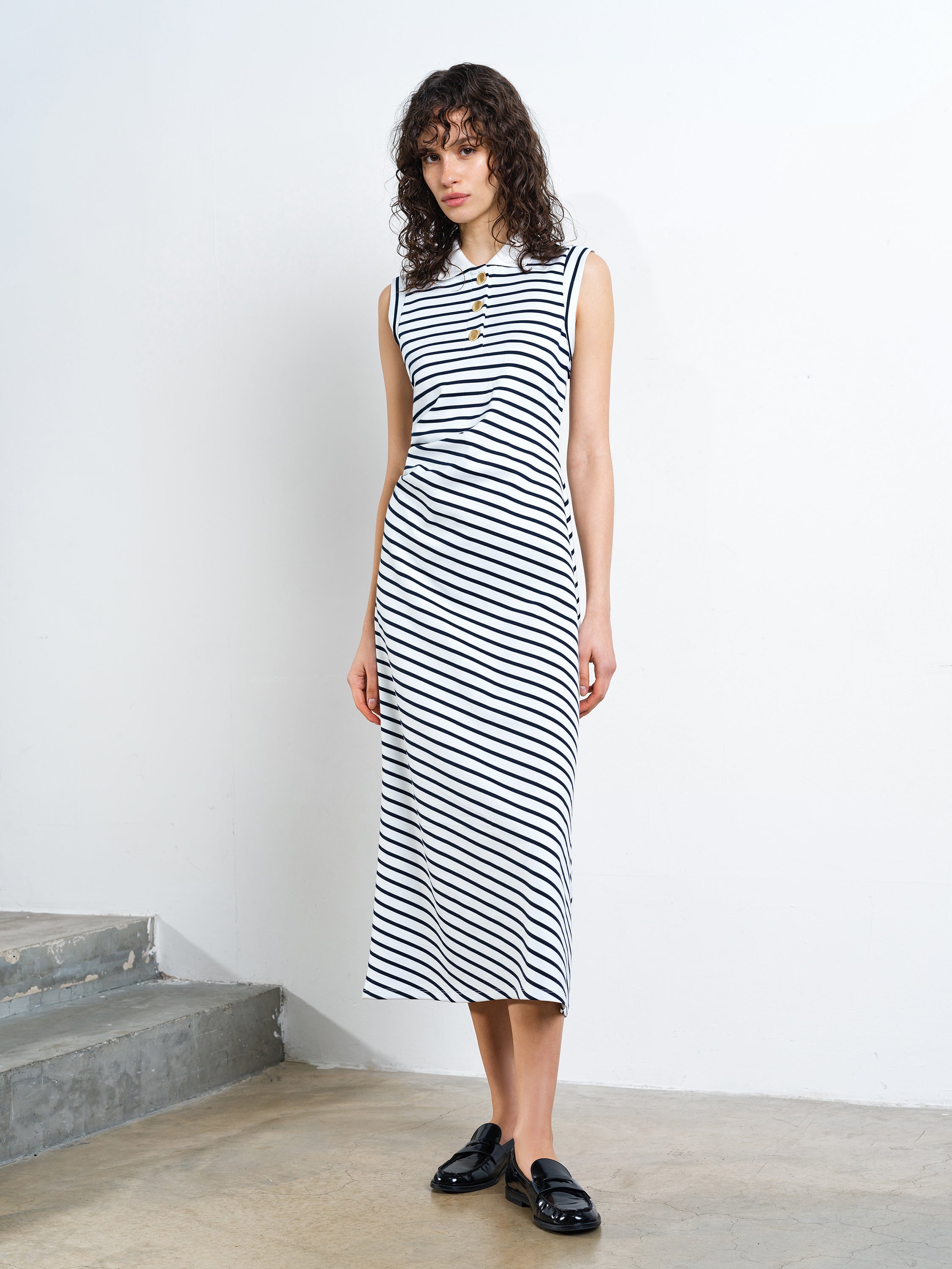 Tommy Striped Polo Midi Dress