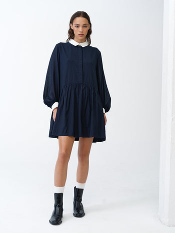 Monica Voile Voluminous Shirt Dress