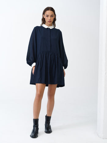 Monica Voile Voluminous Shirt Dress