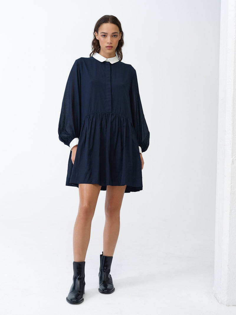 Monica Voile Voluminous Shirt Dress