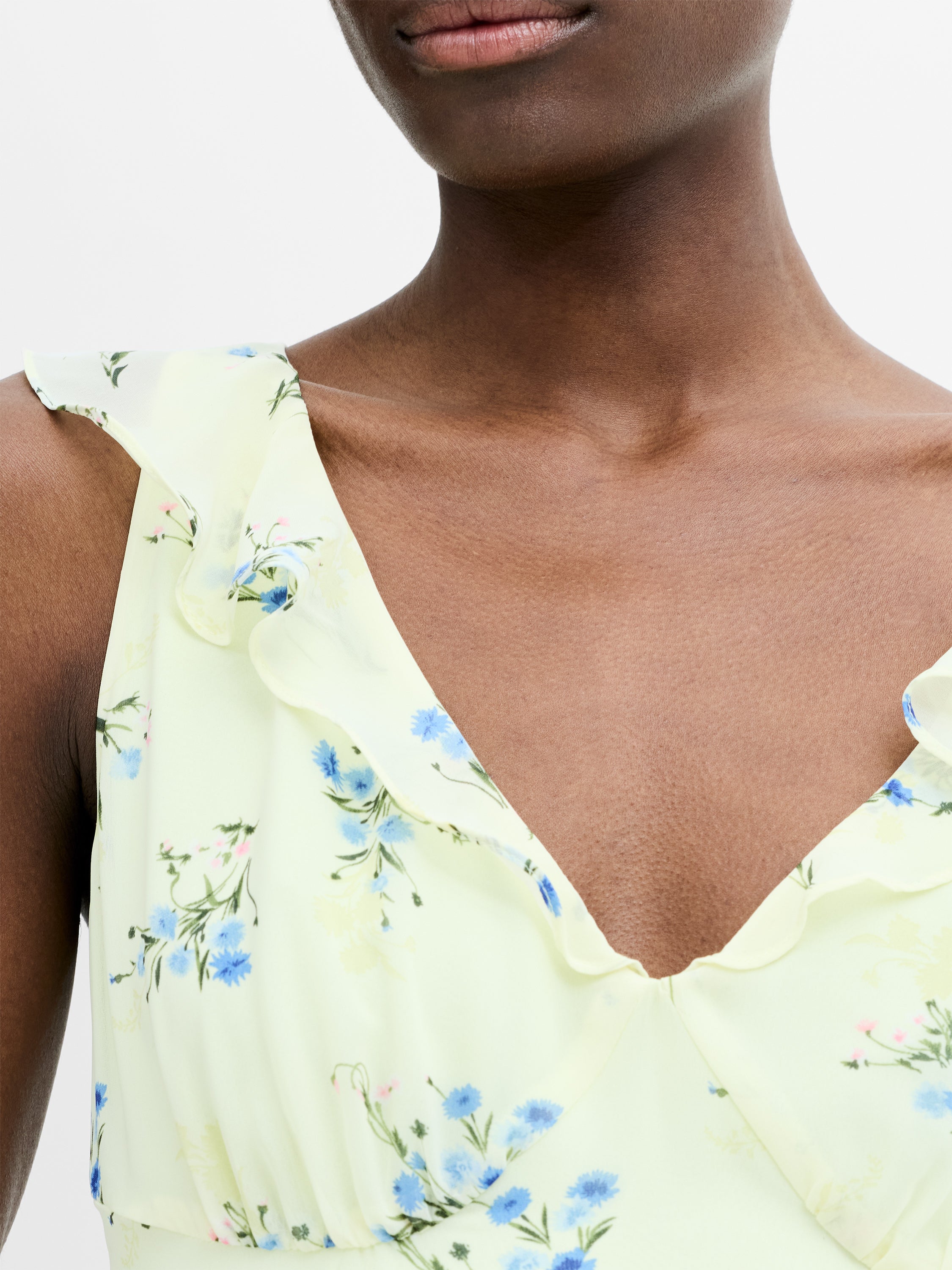 Marina Silky Fleur Mini Dress