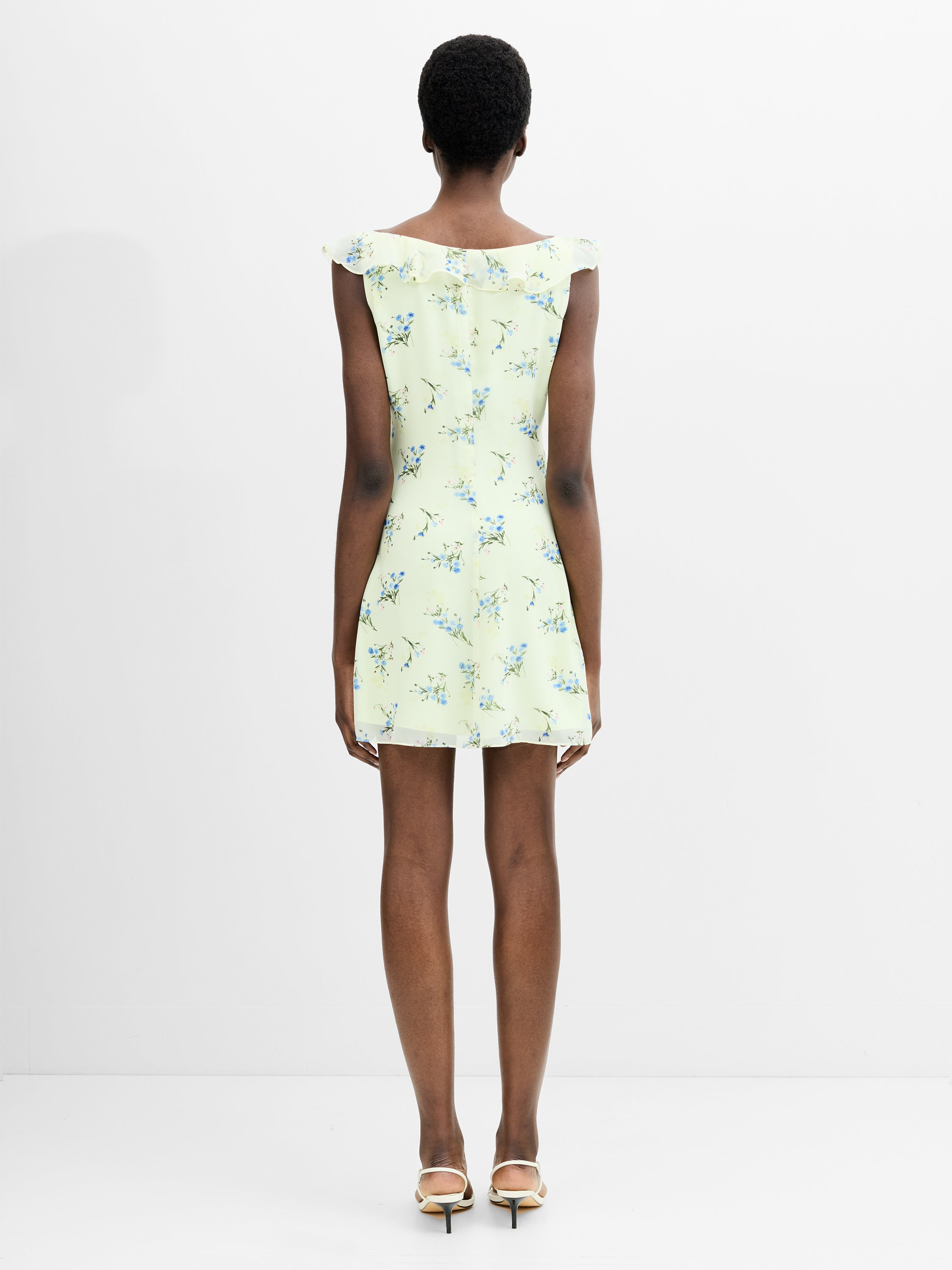 Marina Silky Fleur Mini Dress