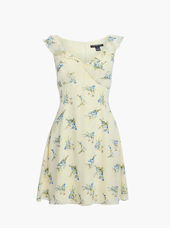 Marina Silky Fleur Mini Dress