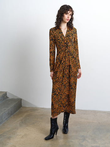 Lottie Zaria Textured Midi Dress