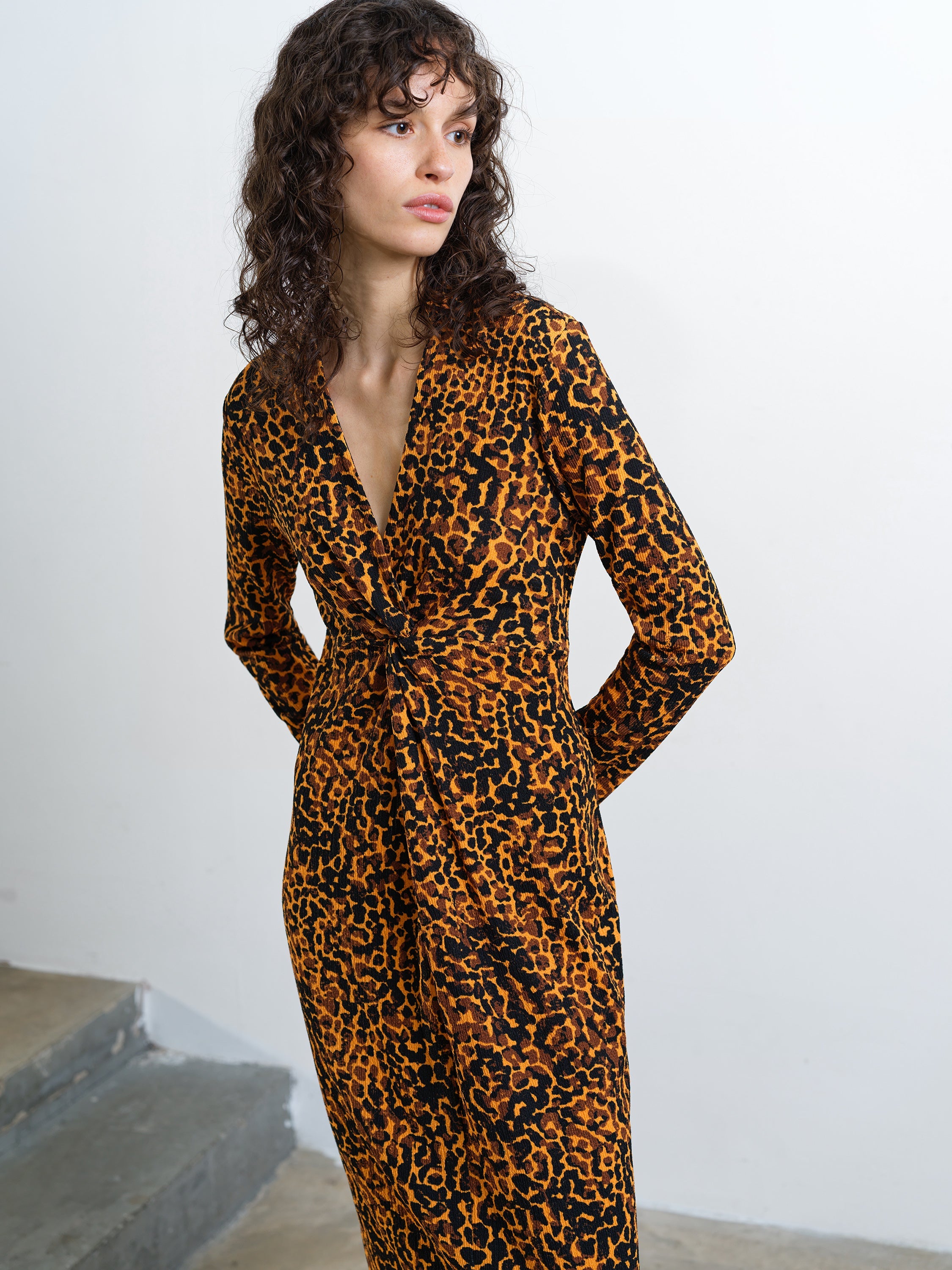 Lottie Zaria Textured Midi Dress