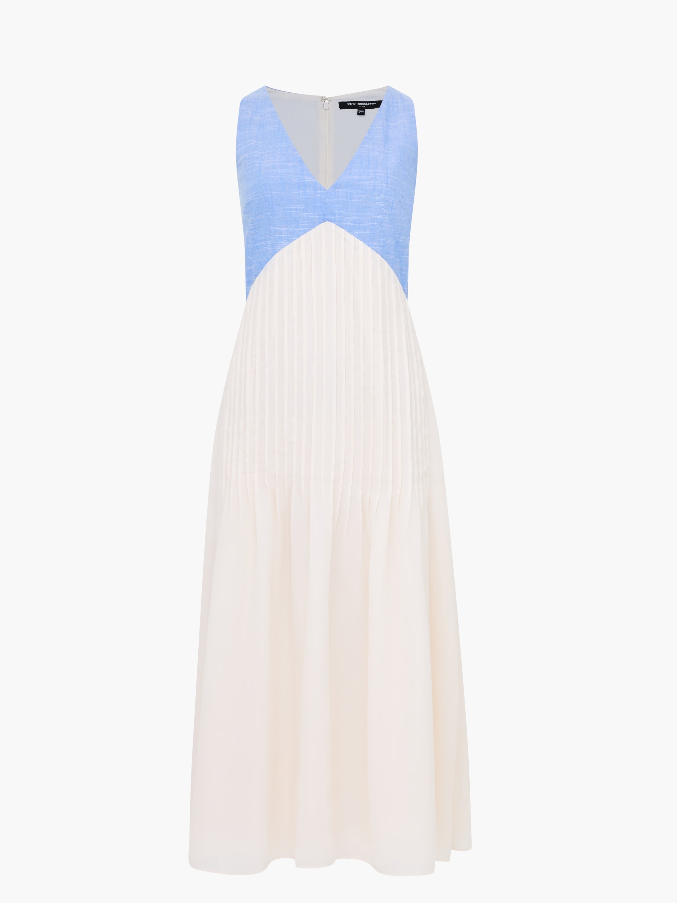 Colby Chambray Pleat Mix Dress