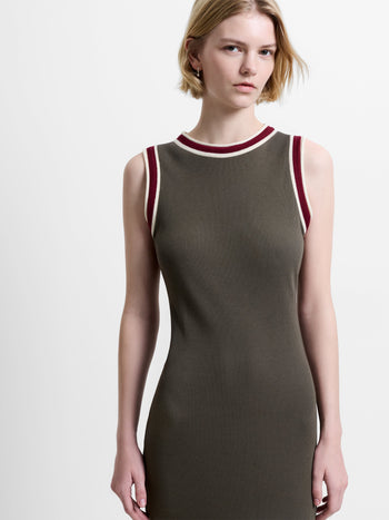 Alma Jersey Tipped Midi Dress