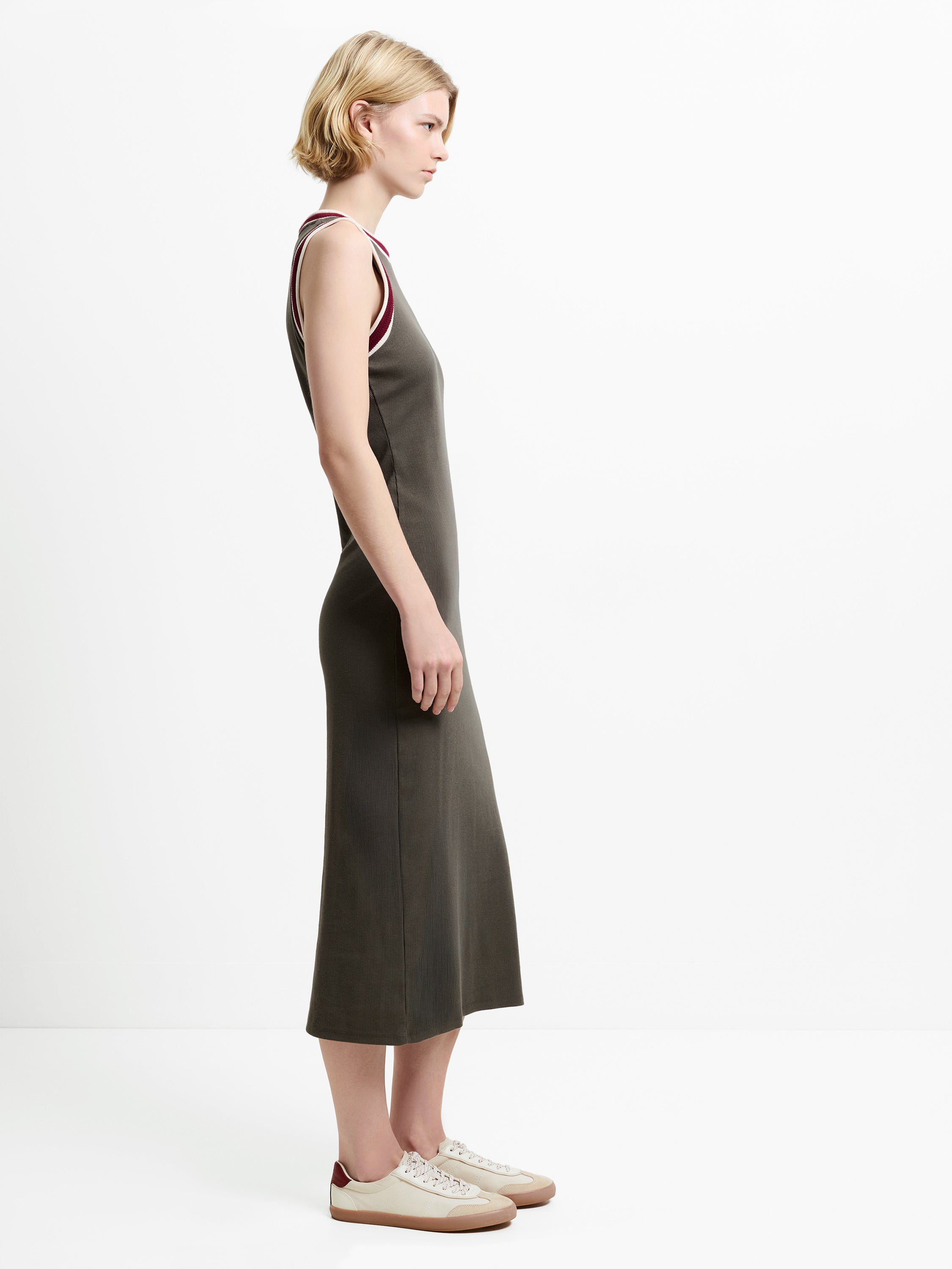 Alma Jersey Tipped Midi Dress
