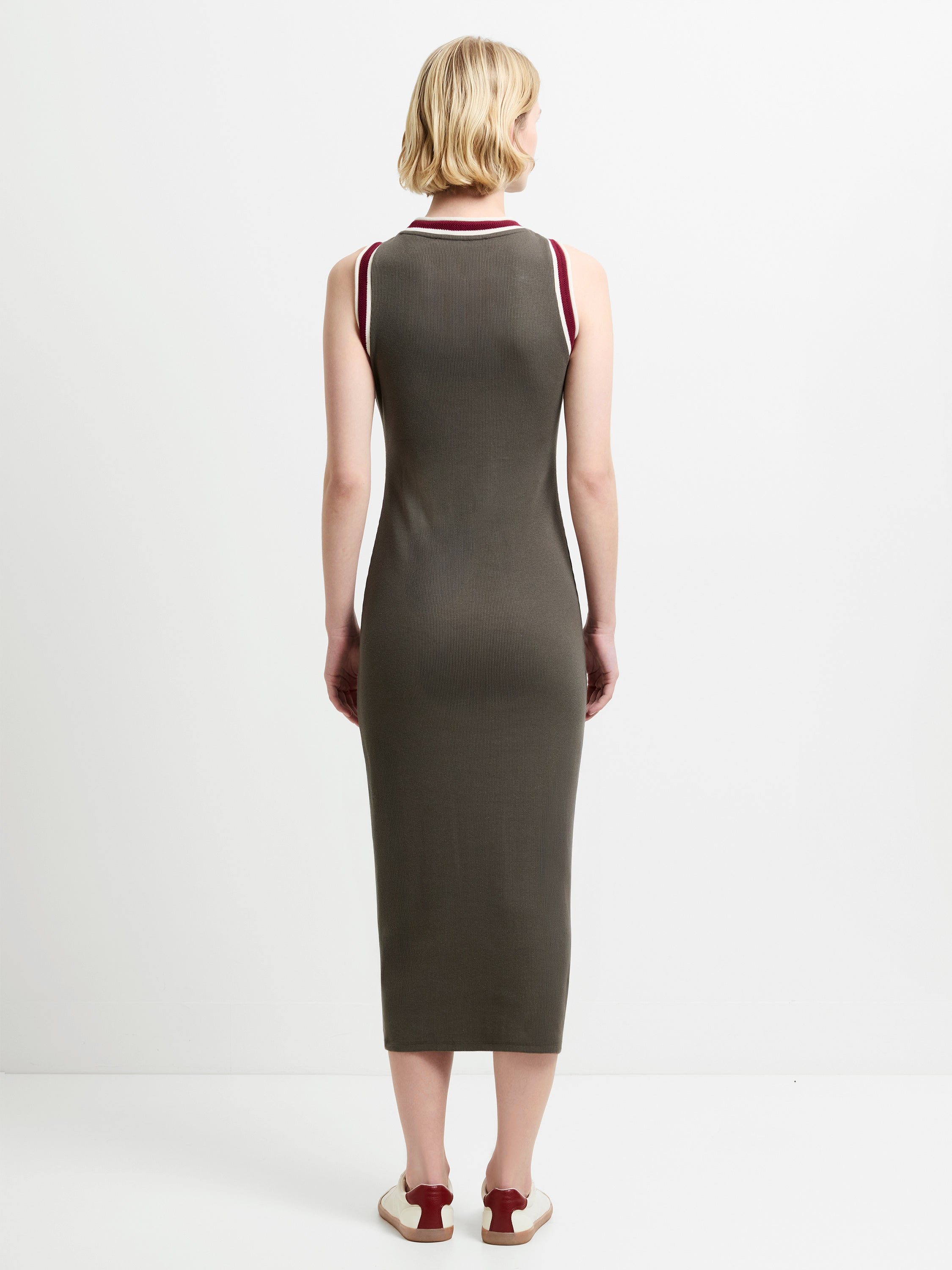 Alma Jersey Tipped Midi Dress