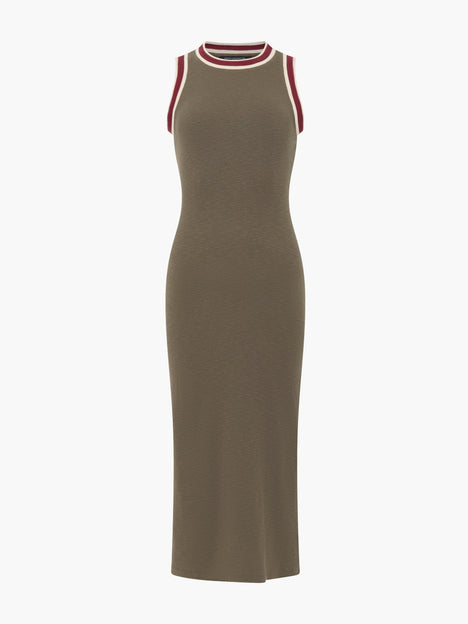 Alma Jersey Tipped Midi Dress