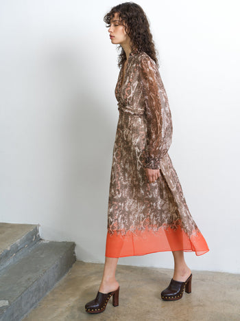 Adele Emina Chiffon Midi Dress