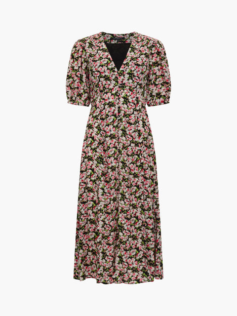 Molly Lizzie Eco Puff Sleeve Tea Dress