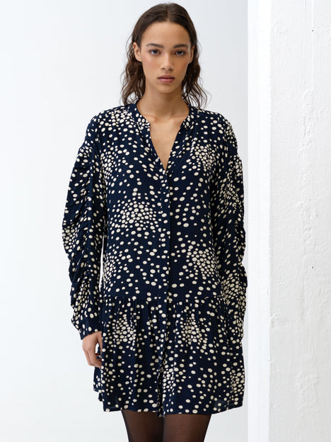 Thea Lizzie Eco Polka Dot Dropped Waist Dress