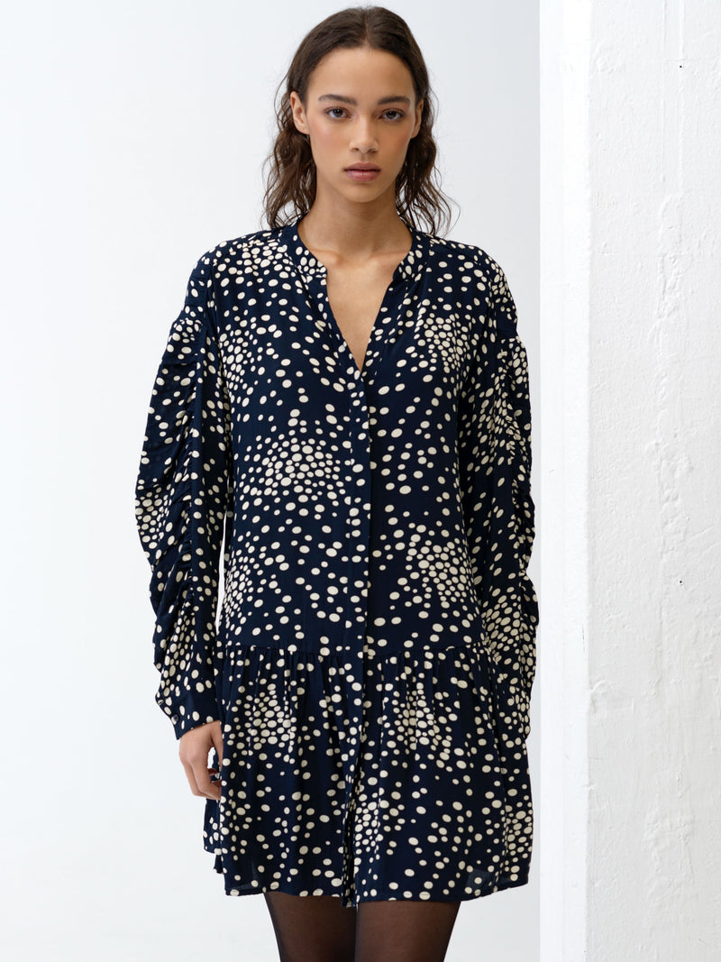 Thea Lizzie Eco Polka Dot Dropped Waist Dress