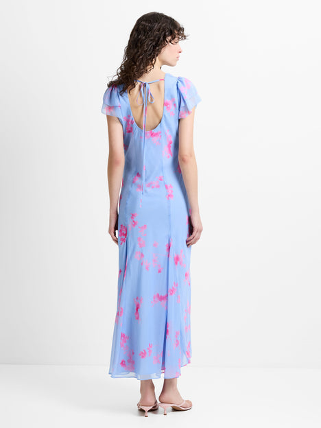 Myla Chiffon Open Back Floral Tea Dress