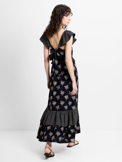 Millie Cotton Ruffle Printed Dress