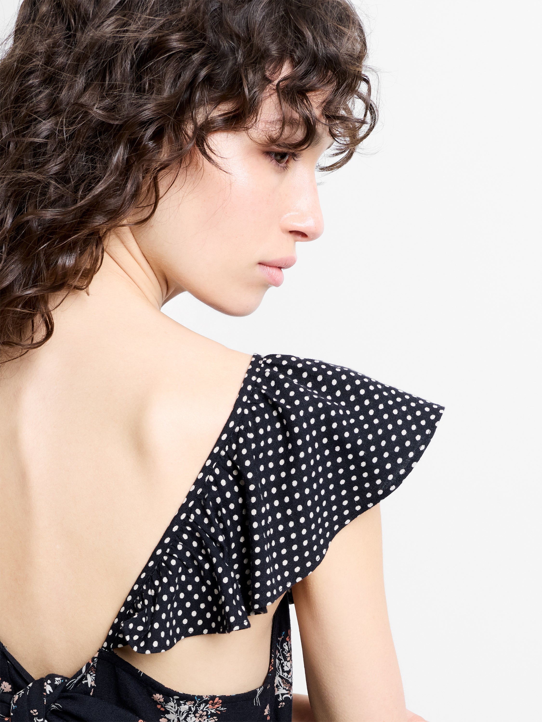 Millie Cotton Ruffle Printed Dress