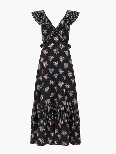 Millie Cotton Ruffle Printed Dress