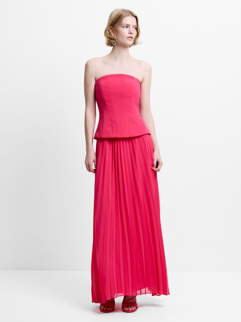Tiana Georgette Corset Maxi Dress