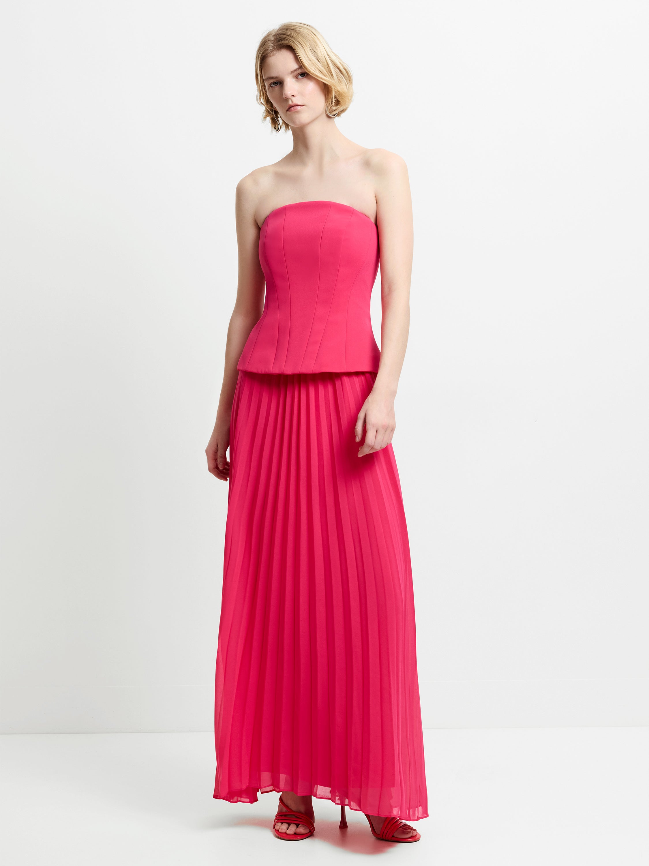 Tiana Georgette Corset Maxi Dress