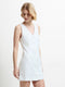Aspen Linen Sleeveless White A-Line Mini Dress