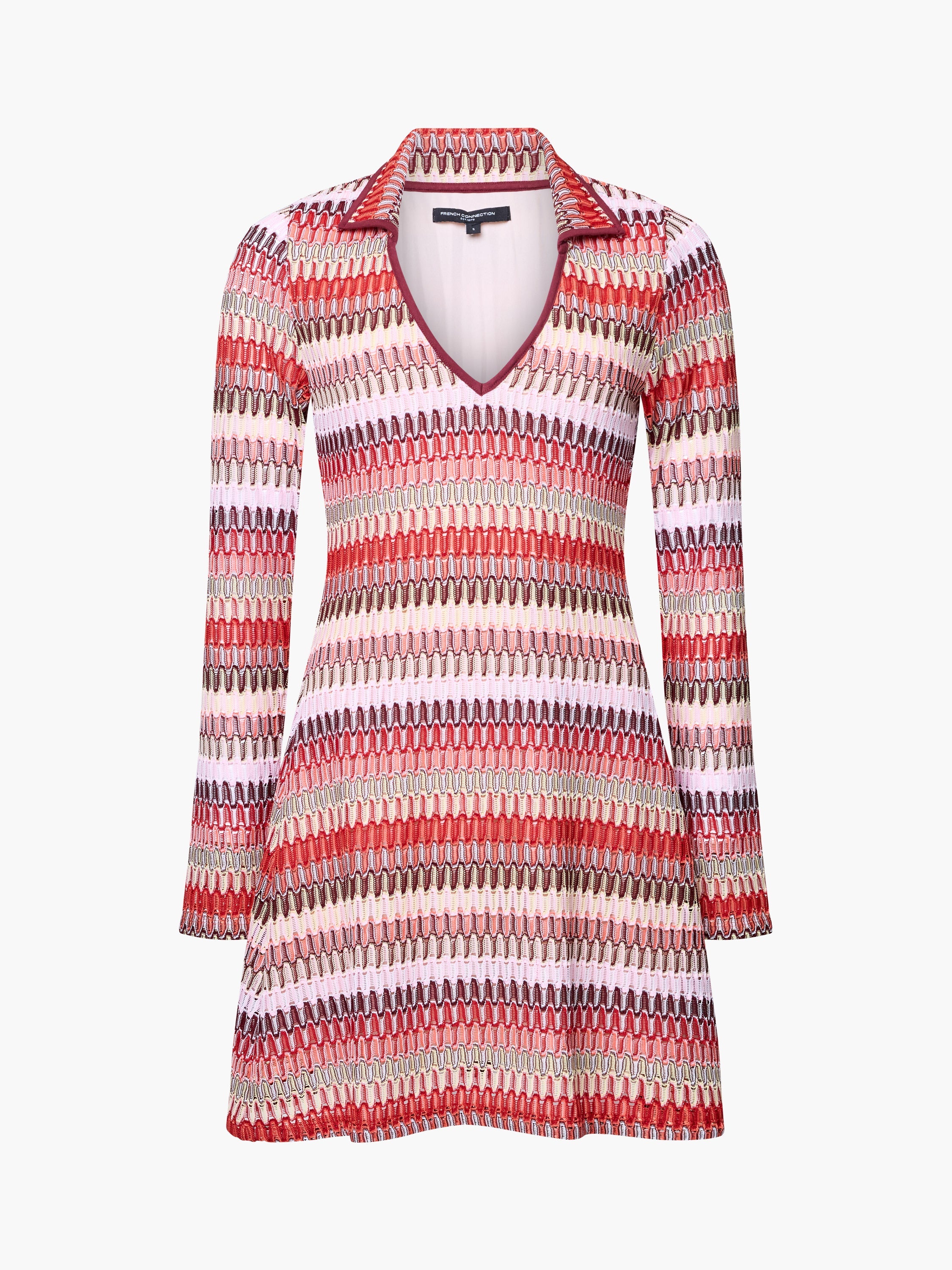 Charleen Crochet Striped Mini Dress