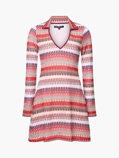 Charleen Crochet Striped Mini Dress