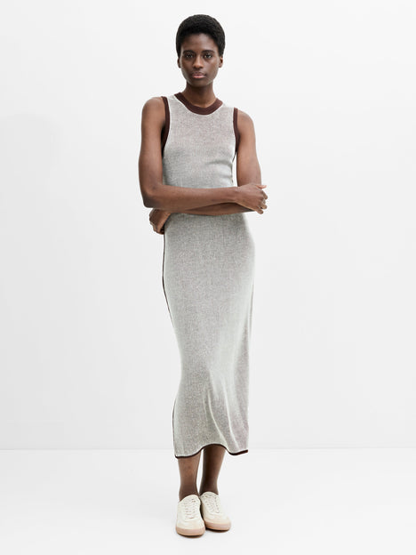 Naria Striped Knit Midi Dress