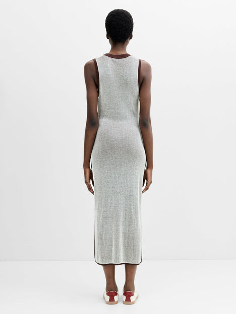 Naria Striped Knit Midi Dress