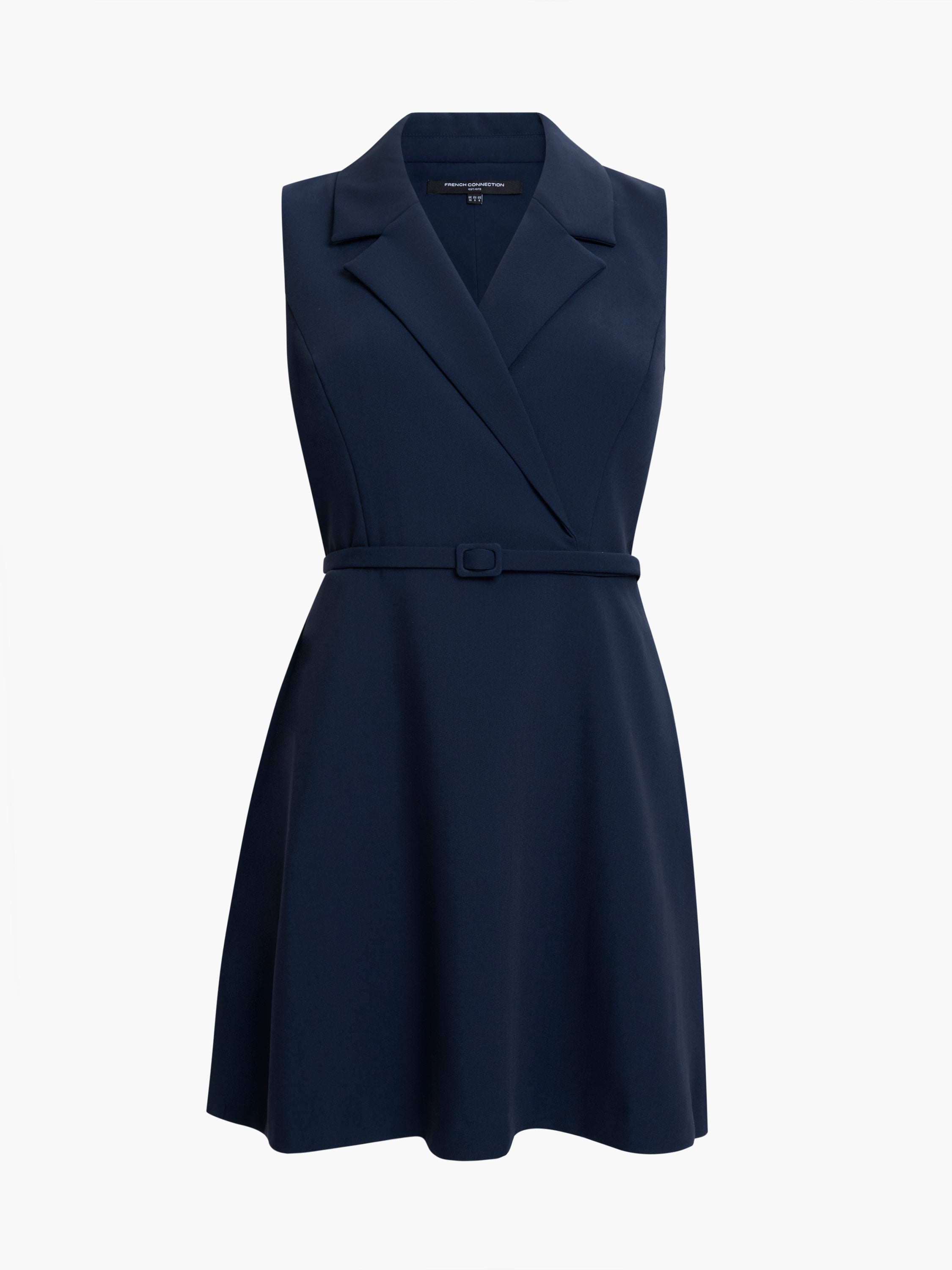 Azra Twill Belted Sleeveless Mini Dress