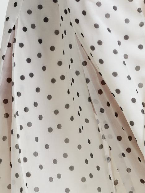 Emina Chiffon Polka Dot Maxi Dress