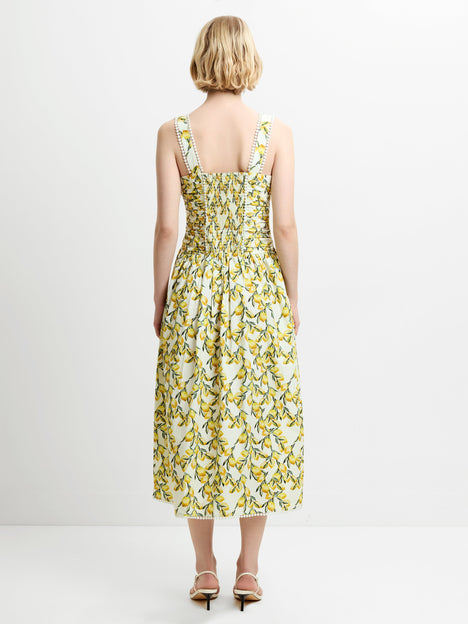 Citrus Barletta Ruched Midi Dress