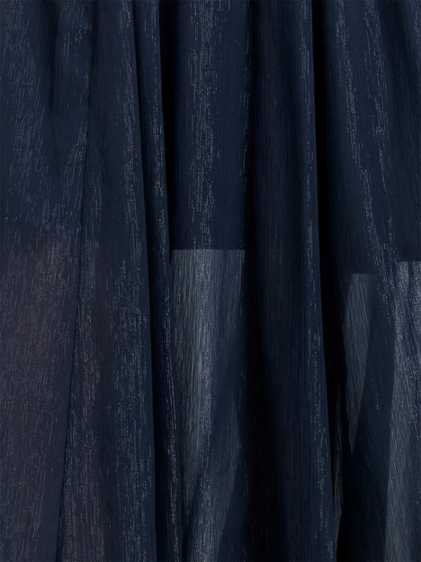 Beth Lurex Navy Trim Halterneck Maxi Dress