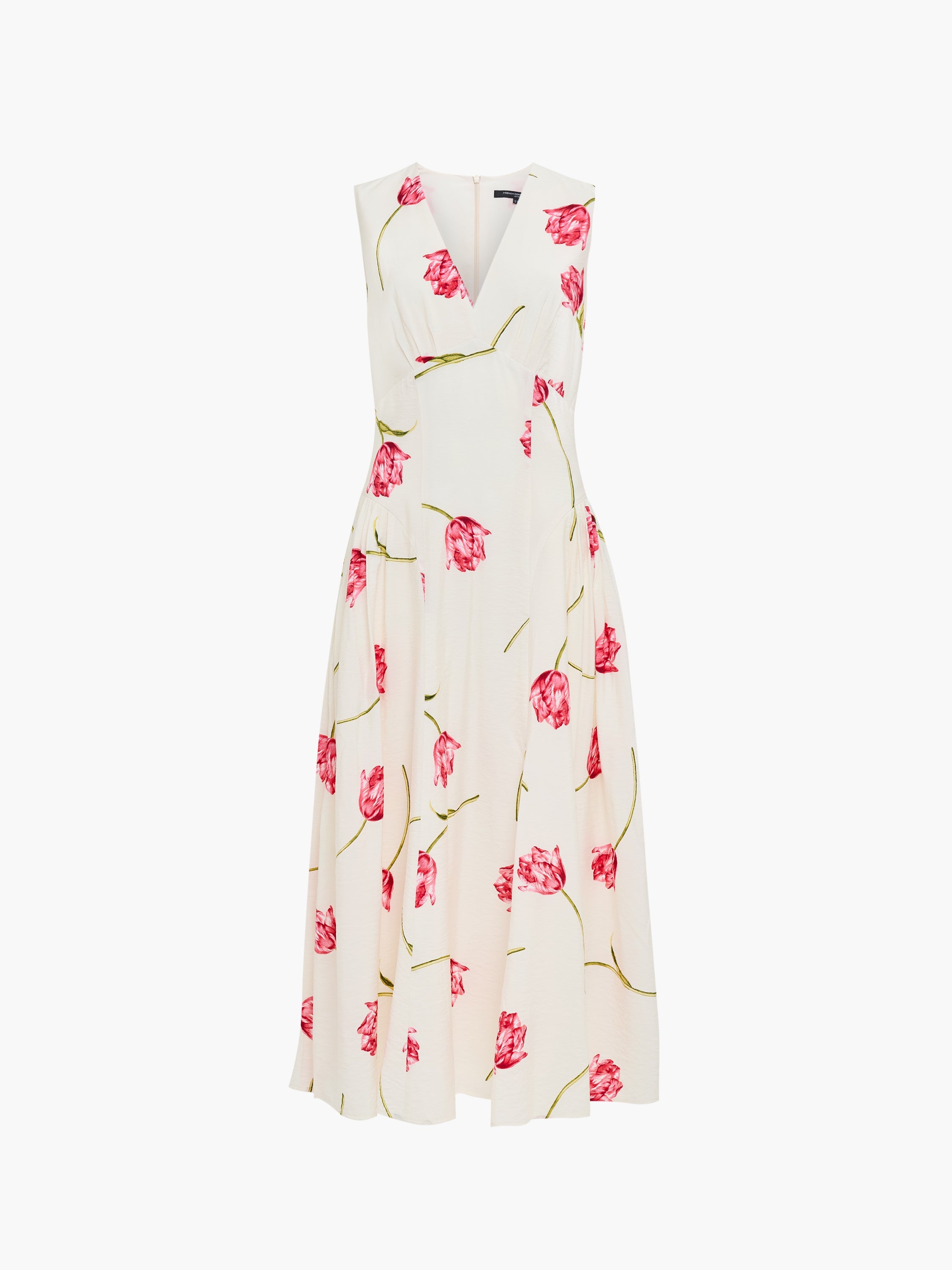 Cressida V Neck Drape Floral Midi Dress