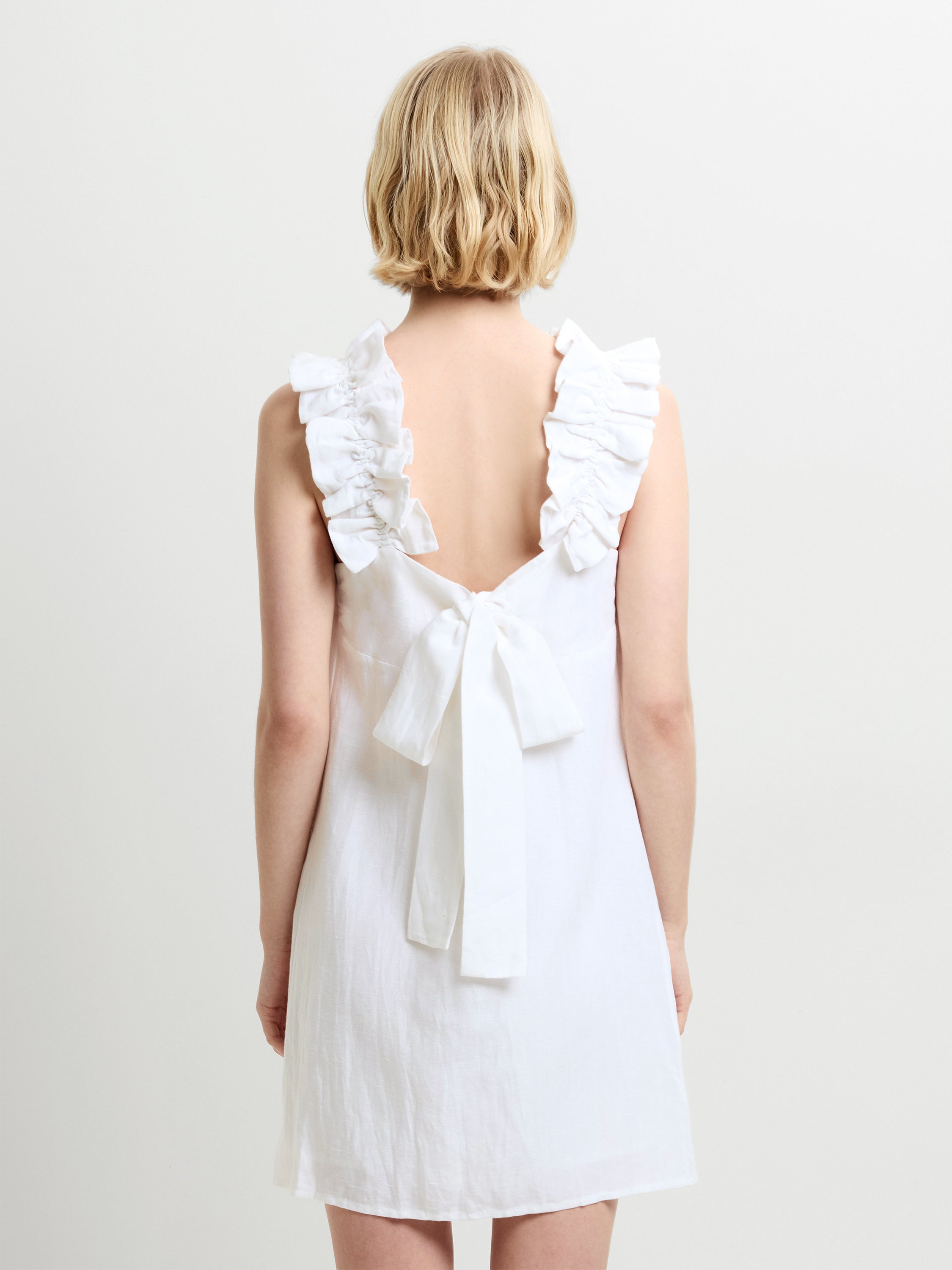 allegra linen mini dress Allegra Linen Mini Dress by SNDYS main image 1