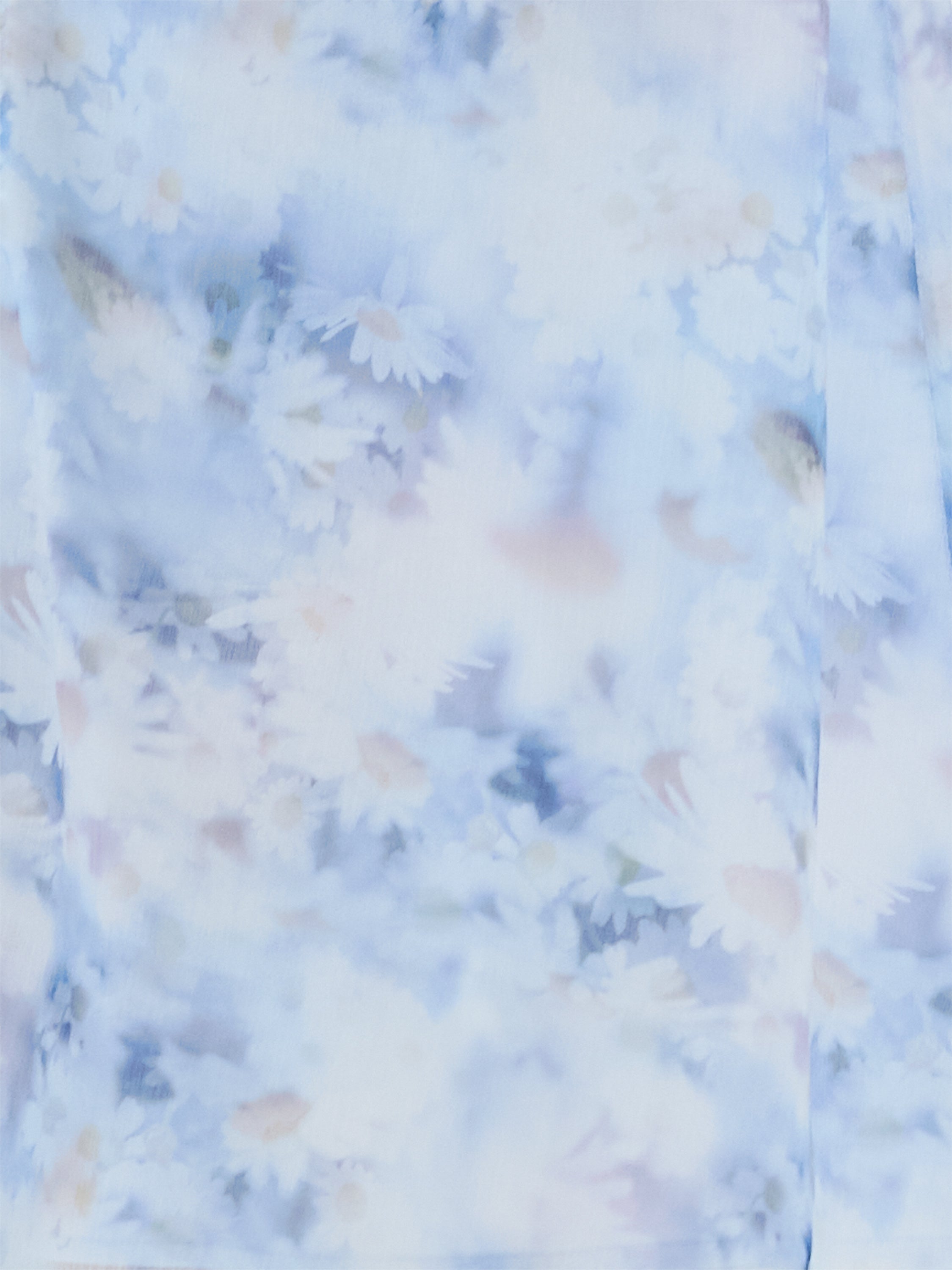 Daisy Flutter Sleeve Blue Floral Midi Dress