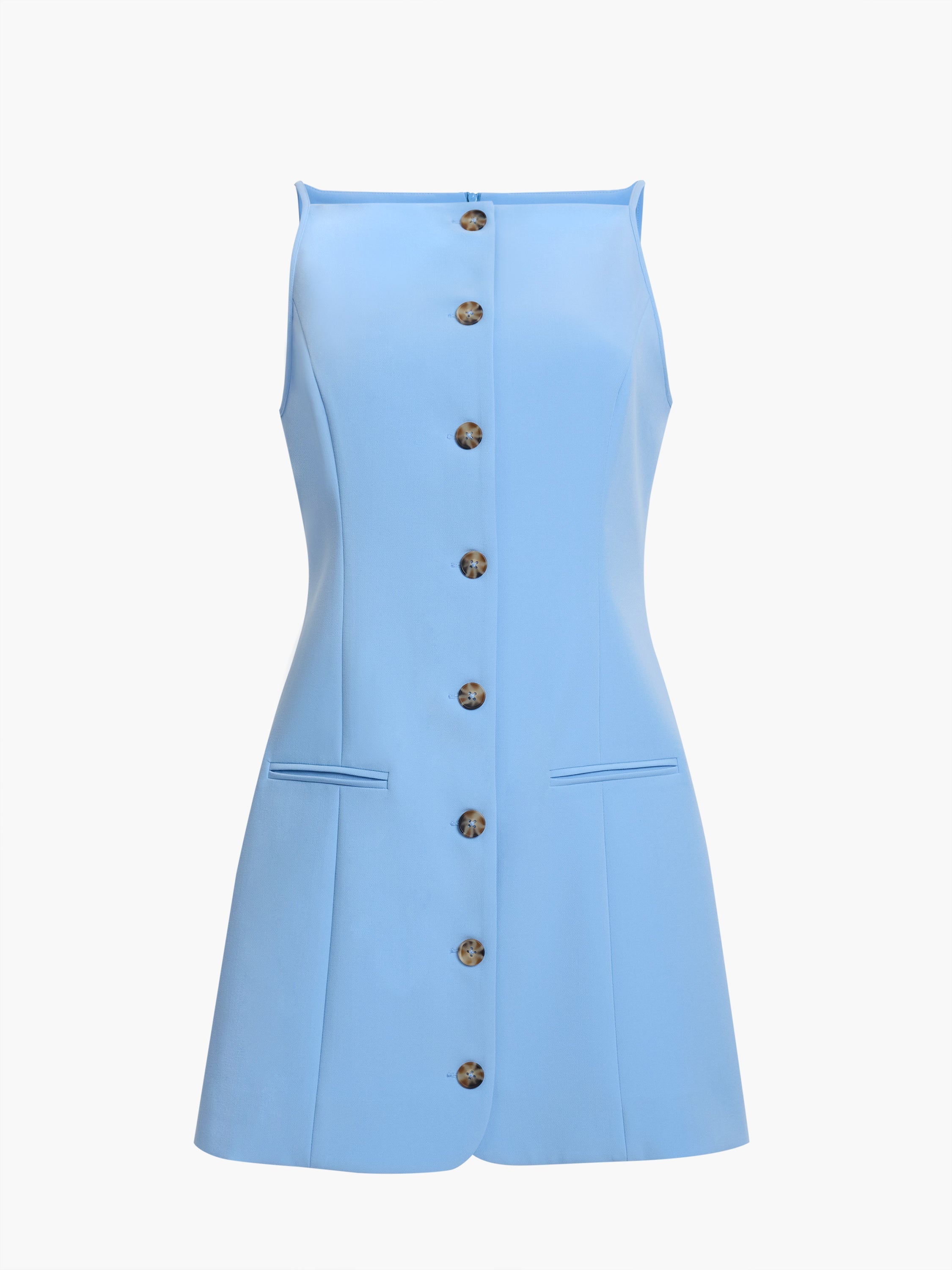 Azra Twill Square Neck Mini Dress