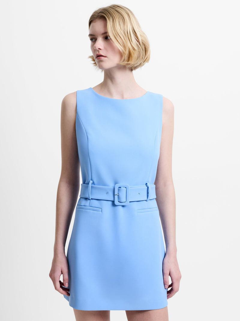 Azra Twill Belted Mini Dress